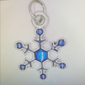 2pc. Blue Snowflake Pendant